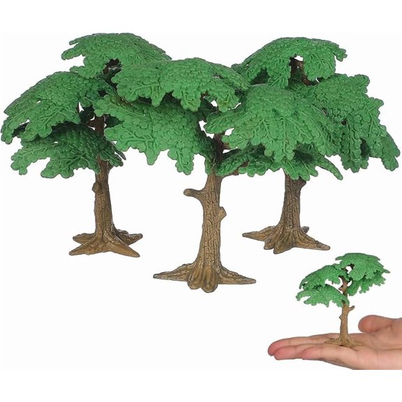 Miniature Trees, 3-Pack Model Trees Set, Mini Plastic Pine Cypress