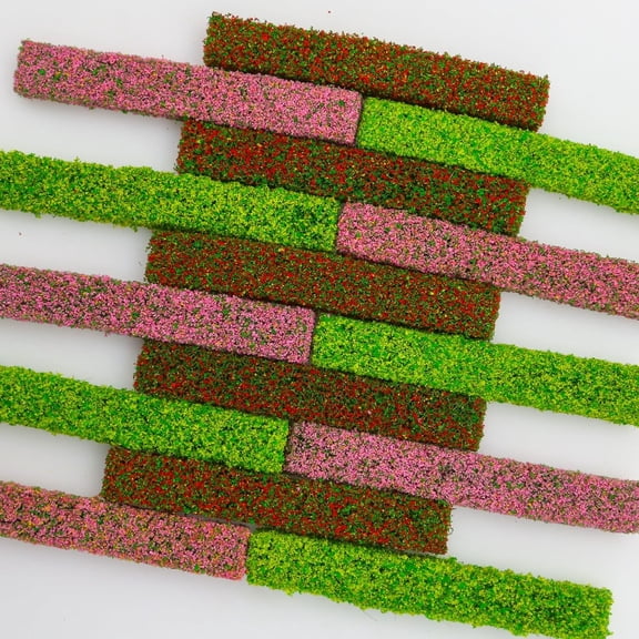 Miniature Trees Shrub Plants for Train Landscape Railroad Scenery DIY Model Miniature Bases. Model car Parking afforest Green Belt 15pcs Static Lowland Tufts Terrain Model Kit