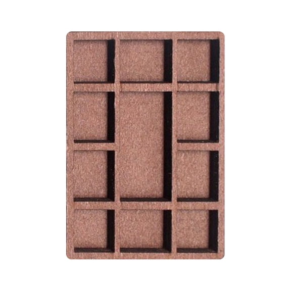 Miniature Trinket Shelf Crystal Shelf Decor Printers Tray Miniature Wooden Storage Divider Tray Shelf for Rocks Collectibles and Wall Decor (E)