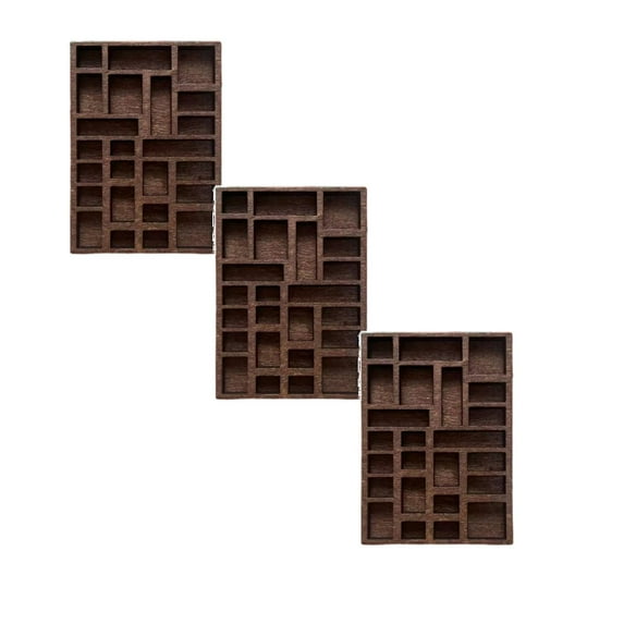 Miniature Trinket Shelf Crystal Shelf Decor Wooden Jewelry Display Tray, Easy To Use, Miniature Rings Earring Storage Tray Home Decoration