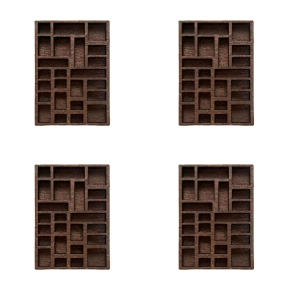 Miniature Trinket Shelf Crystal Shelf Decor Wooden Jewelry Display Tray, Easy To Use, Miniature Rings Earring Storage Tray Home Decoration