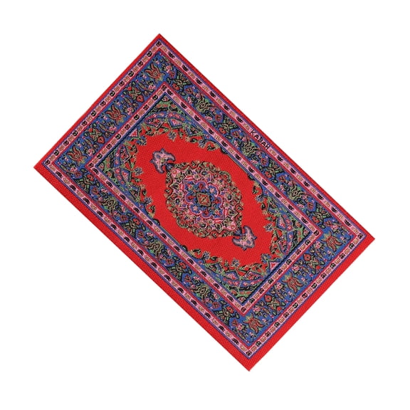 Miniature Turkish Carpet With Traditional Turkish Pattern Designs For 1/12 Scale Dollhouses Living Room Scene Decoration