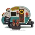 thumbnail image 1 of Touch of Nature 8" Turquoise Camper with Flowers - Spring Decor - Camper Decor - Tabletop Decor, 1 of 4