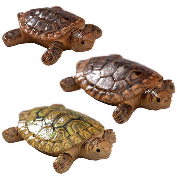 Miniature Turtle Figurines | Resin Beach Sea Turtle Miniature Figurine | Fish Tank Decoration Fairy Garden Teutle Landscape Decor Ornament