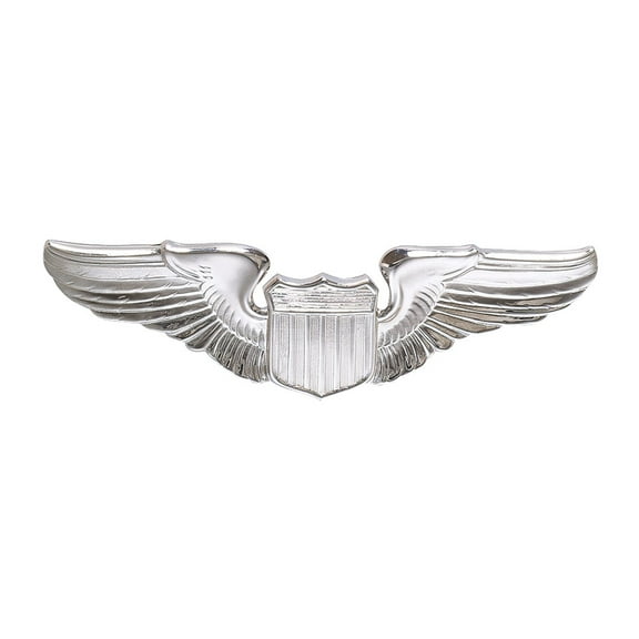 Miniature US Air Force Pilot Wings Badge Mirror Finish