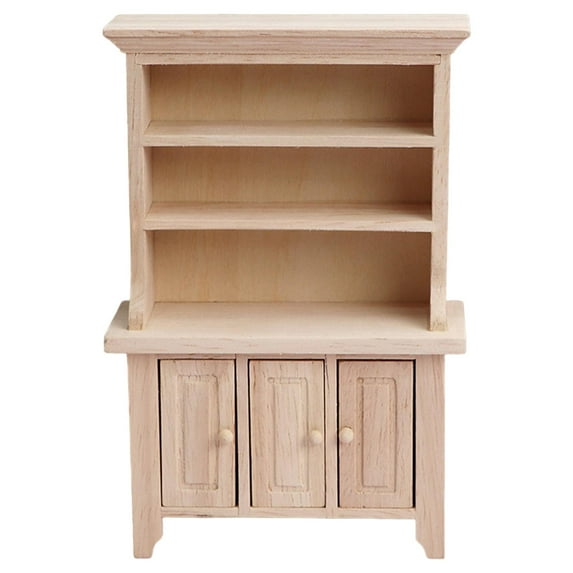 Miniature Vertical Cupboard Shelf Cabinet Bookcase Kids Play House
