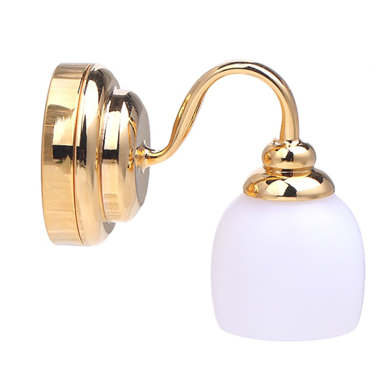 Miniature Wall Lamp 1/12 Scale Dollhouses Wall Sconce Lighting Accessories for European Decoration Living Room Display