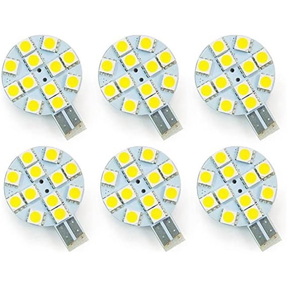 Miniature Wedge Connector on Side LED Bulb with 12 LED, Cold White - Pack of 6