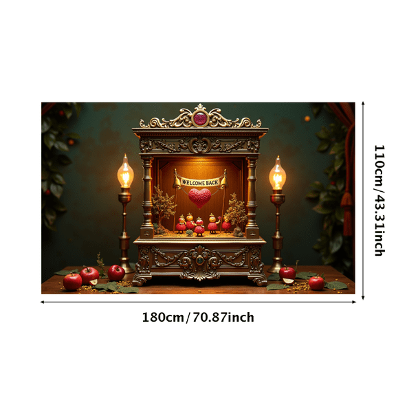 Miniature Welcome Back Banner with Heart Design Party Decoration Background Backdrop for Homecoming Parties Celebration Events Family Gatherings Photo Props