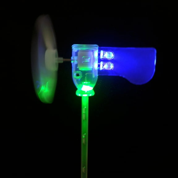 Miniature Wind Turbines For Teaching Led Tools Sample Template 360 Degree Rotation Blue And Green Leds Plastic Material