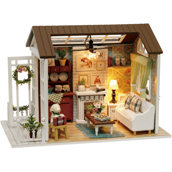 Miniature Wizardi Roombox Kit - Christmas Eve Dollhouse Kit