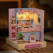Wizardi Miniature Roombox Kit - Yummy Candy Dollhouse Kit