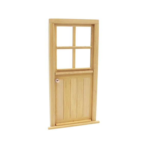 Miniature Wooden Barn Door Model Figure With Alloy Hardware For Creative Doll House Scene Setup Model Display Accessory
