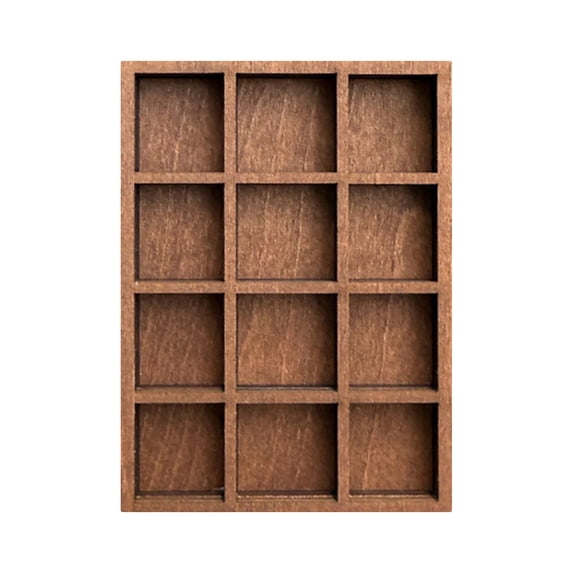 Miniature Wooden Display Shelf, Small Trinket Stand for Rocks Collectibles and Wall Decor for Home Office Shelf Display
