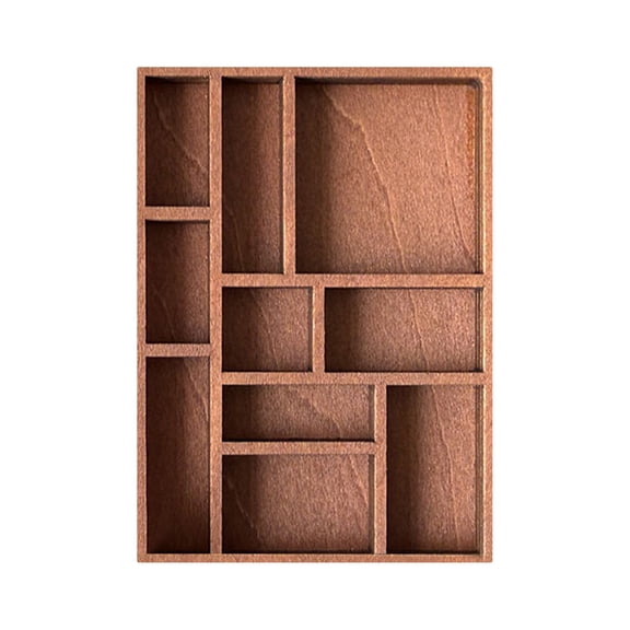 Miniature Wooden Display Shelf for Rocks Collectibles Trinket Storage and Wall Decor