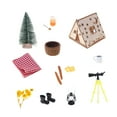thumbnail image 1 of Miniature Wooden Paintable Tent Camping Scene Decoration Doll House Accessories Outdoor Scene Props Craft Project Kits, 1 of 9
