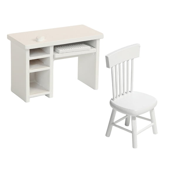 Miniature Workstation Set 2Pcs Design Ideal For Dollhouses Scene Building