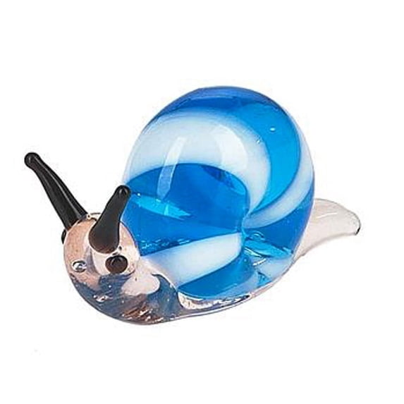 Miniature World Collection Blue Shell Snail Figure - By Ganz