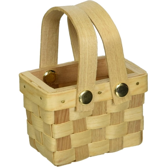 Miniature Woven Picnic Basket Favor - Set of 6
