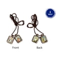 thumbnail image 1 of Miniature colorful plastic scapular with square corners. Escapulario de pl&aacute;stico colorido en miniatura con esquinas cuadradas, 1 of 3