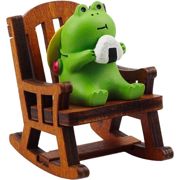 Miniature Frog Figurines - Funny Frog Sculpture for Shelf, Desk Decoration - Frog Desk Accessories - Perfect Cute Frog Gift for Frog Lovers