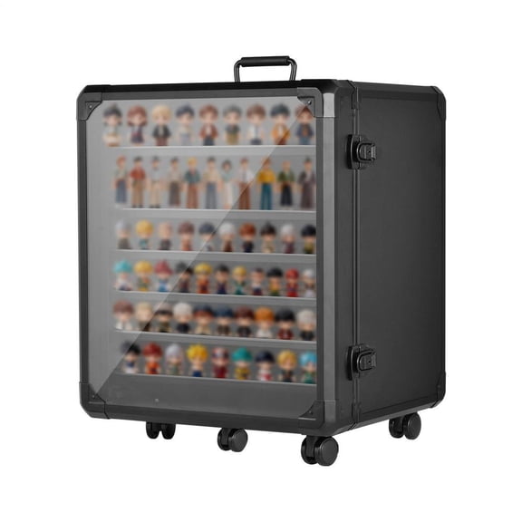 Miniatures Carrying Case, Large Capacity Miniature Storage Display Cases for Collectibles, with 6 Trays, Portable Figure Display Case for Miniature Storage & Carrying