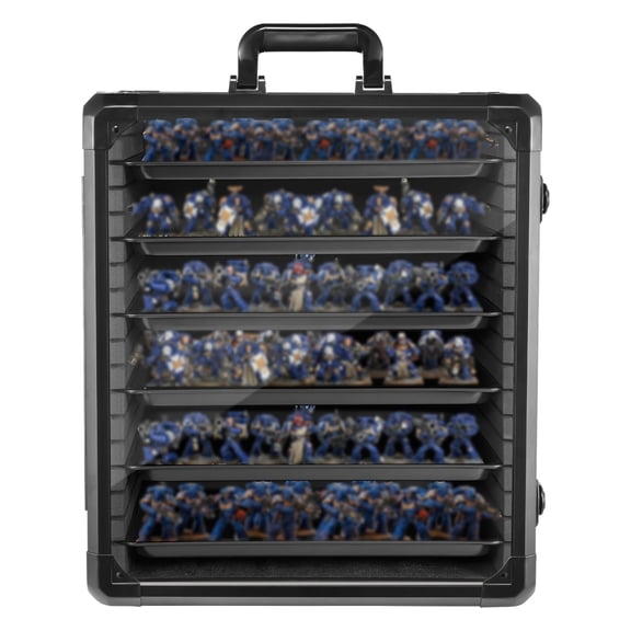 Miniatures Carrying Case, Miniatures Storage Case, Aluminum Alloy Frame with Lock (Large Size)