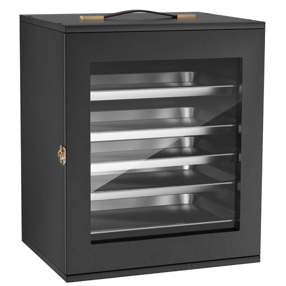 Miniatures Storage Case, Fits for 1:1000-1:1500 Scale Models, Wooden Miniatures Display Holder with 5 Tray & 11 Slots, Clear View Miniature Transport Case for Collectibles (Minis Not Included)