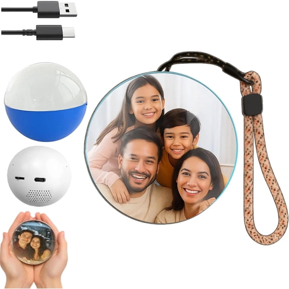 Minibee 2.7" Crystal Memory Sphere Digital Display – DIY Video & Photo Playback – Customizable Memory Orb for Wedding, Birthday, Anniversary Gifts