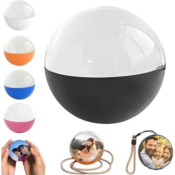 Minibee 2.7" Personalized Crystal Memory Sphere, Video Photo Playback Memory Orb for Anniversary, Pet Memorial