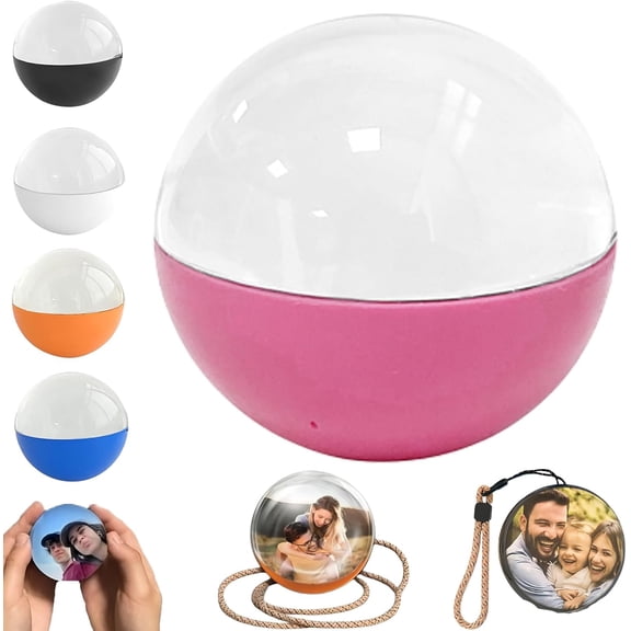 Minibee 2.7" Personalized Crystal Memory Sphere, Video Photo Playback Memory Orb for Anniversary, Pet Memorial