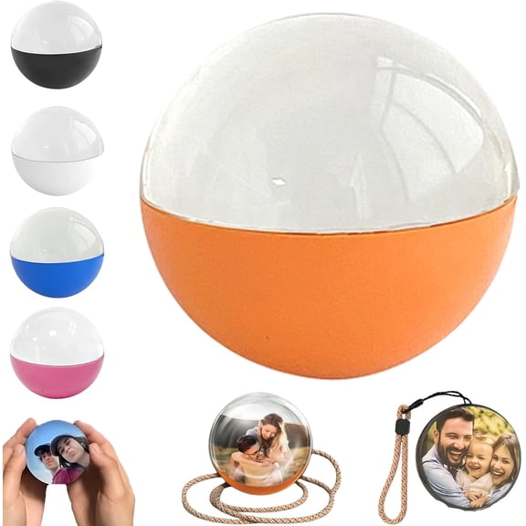 Minibee 2.7" Personalized Crystal Memory Sphere, Video Photo Playback Memory Orb for Anniversary, Pet Memorial
