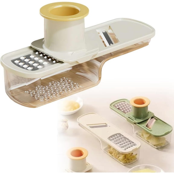 Minibee 3 in 1 Ginger Garlic Grater - PP+Stainless Steel Handheld Chopper Planer, Kitchen Tool for Garlic Ginger Chili Grinding