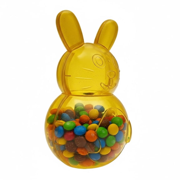 Minibee 9.8" Clear Fillable Easter Bunny Plastic Egg, Great for Easter Decor, Party Favors, Candy Holders & Basket Stuffers