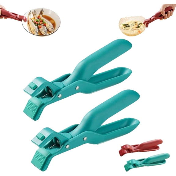 Minibee Anti-Scald Hot Plate Gripper | Set of 2 Hot Plate Gripper Tongs | Silicone Pot & Bowl Lifter for Safe Kitchen Handling