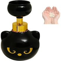 Minibee Cat Paw Foam Soap Dispenser 1PC Black Kitty Pump Bottle Bathroom Kitchen