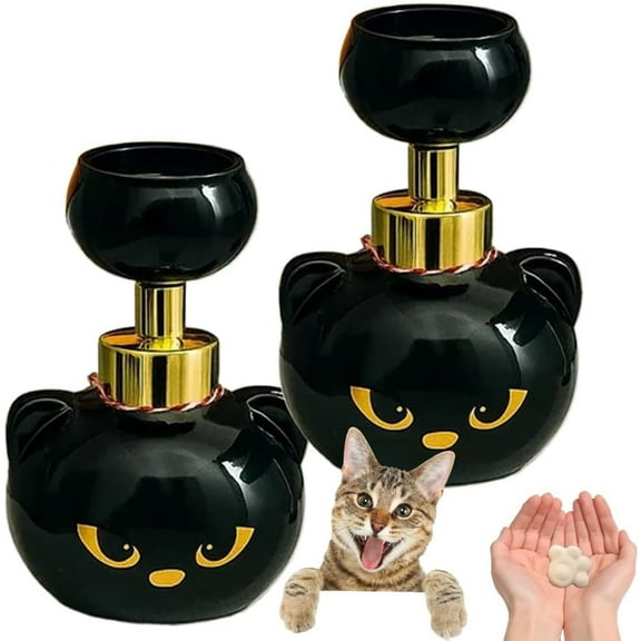 Minibee Cat Paw Foam Soap Dispenser 2PCS Foaming Hand Wash Bottle Refillable