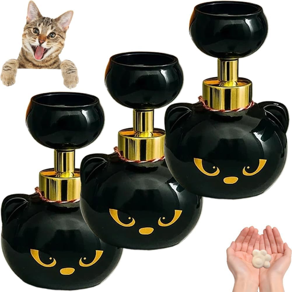 Minibee Cat Paw Foam Soap Dispenser 3PCS Foaming Hand Wash Bottle Refillable