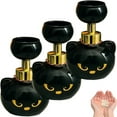 thumbnail image 1 of Minibee Cat Paw Soap Dispenser, 6.3" Cat Paw Print Soap Dispenser Pump Bottle, Cute Black Cat Soap Dispenser for Home (3PCS), 1 of 10