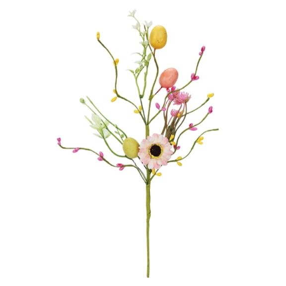 Minibee Easter Decorations Easter Picks with Colorful Eggs Flower, Cute Blossom Branches for Spring Home School Decor, Artificial Flower Arrangement, Table Centerpieces