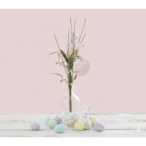 Minibee Easter Decorations Easter Picks with Pink Eggs, Cute Eggs Blossom Branches for Spring Home School Decor, Artificial Flower Arrangement, Table Centerpieces
