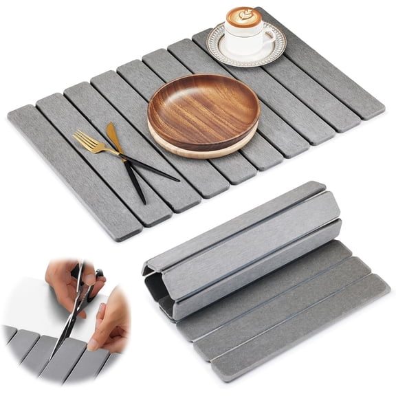 Minibee Extra Large Stone Drying Mat for Kitchen Counter – Water Absorbent Diatomaceous Earth Foldable Drying Mat