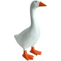 Minibee Magnetic Desk Goose Key Holder, Mini Desktop Goose Statue with Base, 6.5" Funny Resin Duck Figurine for Keys - Cute Home & Office Decor