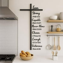 Minibee Metal Cross Wall Decor, Christian Art Wall Decor, Elegant Easter Jesus & Cross and Bible Verse Metal, Christian Walls Art for Home, Church, Office Decor Baptism Gift