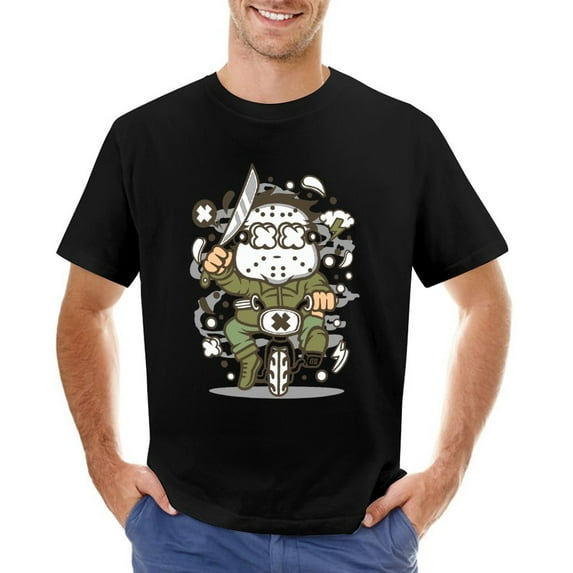 Minibike Slayer Vintage T-shirt Mens Cotton Classic Crewneck Short Sleeve Tees Unisex Black 3XL