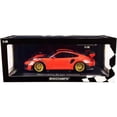 thumbnail image 1 of Minichamps  1-18 Scale 2018 Porsche 911 Limited Edition Worldwide Diecast Model Car, Orange & Gold - 300 Piece, 1 of 1