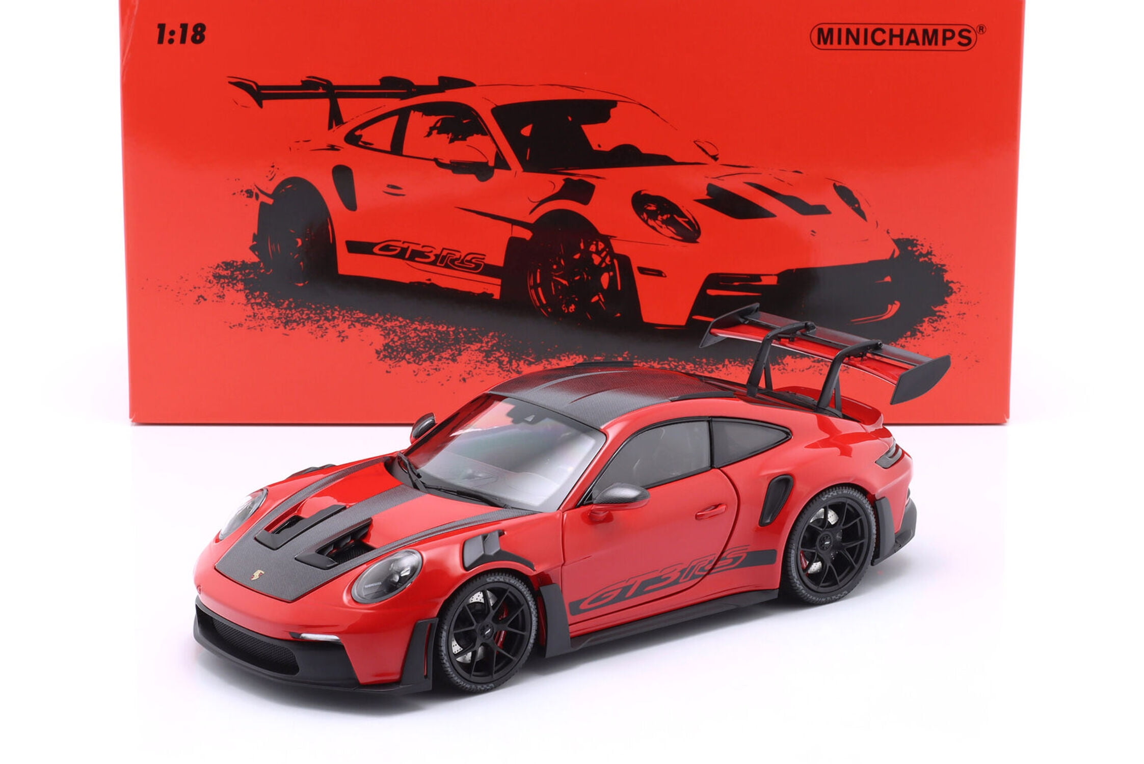 Minichamps 2022 Porsche 911 992 GT3 RS Weissach Pkg Guards Red w