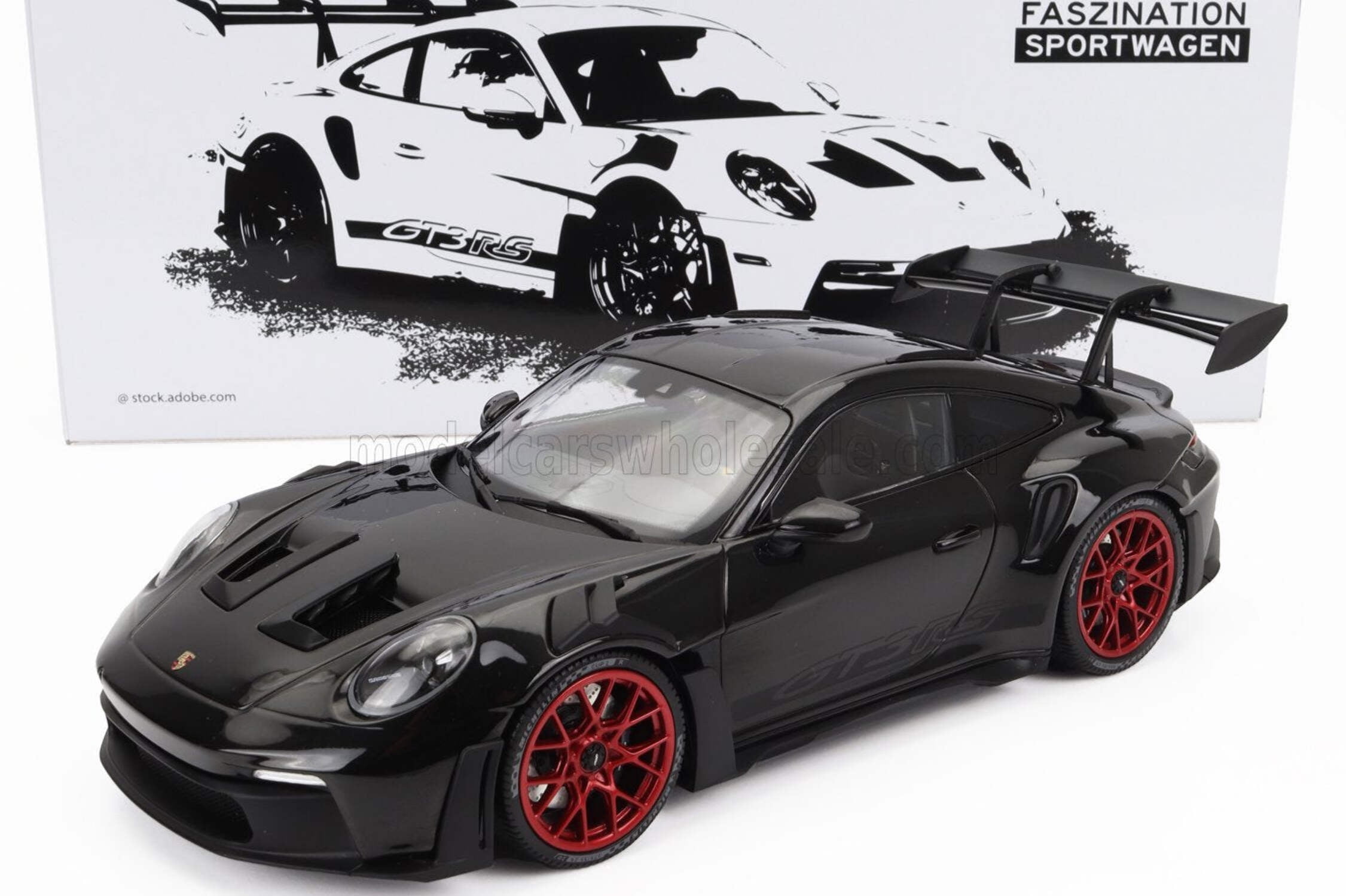 Minichamps 2023 Porsche 911 992 GT3 RS Black w/ Pyro Red Minichamps 2023 Porsche 911 992 GT3 RS Black w/ Pyro Red