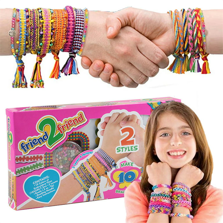 Friendship Bracelet Making Kit for Girls,Arts and Crafts Toys for Kids Age  8 9 10 11 12 Years Old Bracelets Maker Arts Craft Kids DIY Toys for Girls