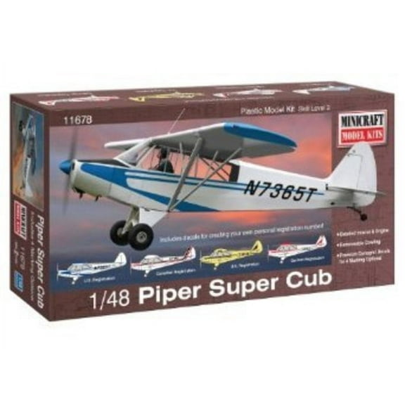 Minicraft Piper Super Cub Airplane Model Kit (1/48 Scale)